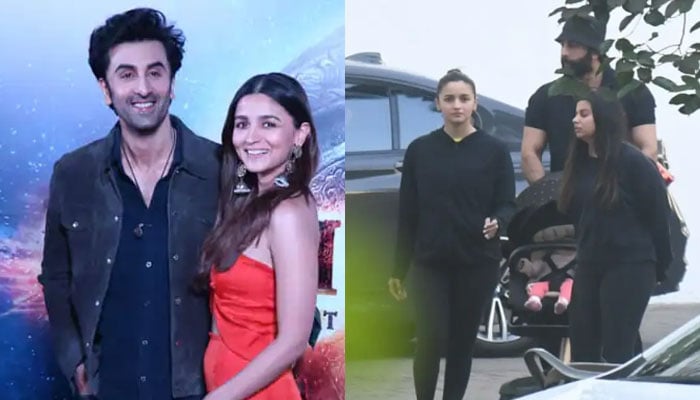 Ranbir Kapoor, Alia Bhatt Spotted For The First Time With Daughter 'Raha'