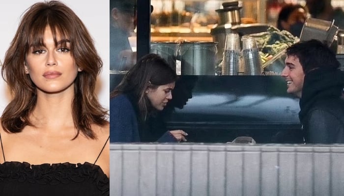 Kaia Gerber seen at lunch with a male friend in rain while beau Austin Butler mourns loss of Lisa Marie Presley