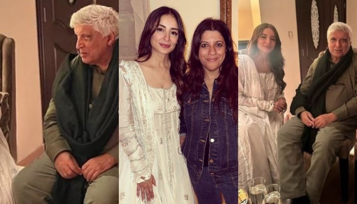 Sarwat Gillani pictures of herself with Javed Akhtar on Instagram