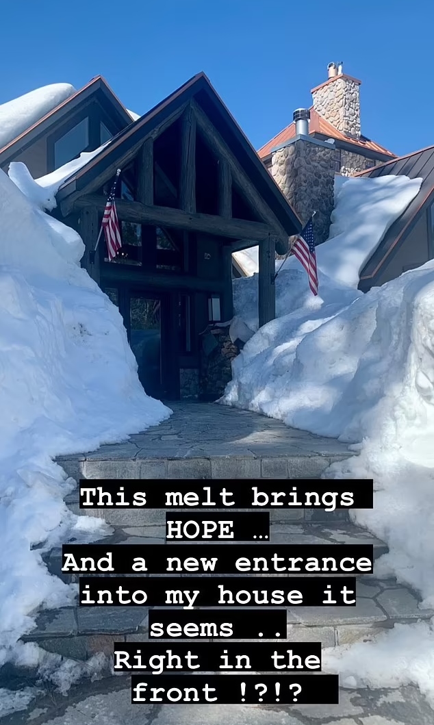 Jeremy Renner expresses hope as snow melts outside his Lake Tahoe home