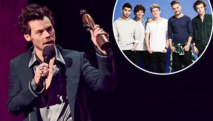 Harry Styles gives a shout-out to One Direction during 2023 BRIT acceptance speech