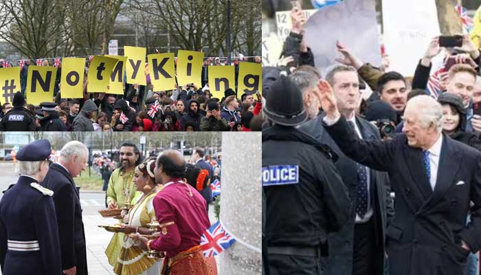 King Charles III appears strong as he faces anti-monarch protesters in Milton Keynes