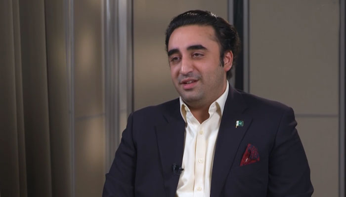 Foreign Minister Bilawal Bhutto-Zardari during his interview with CNBC International. — Screengrab/@CNBCMiddleEast