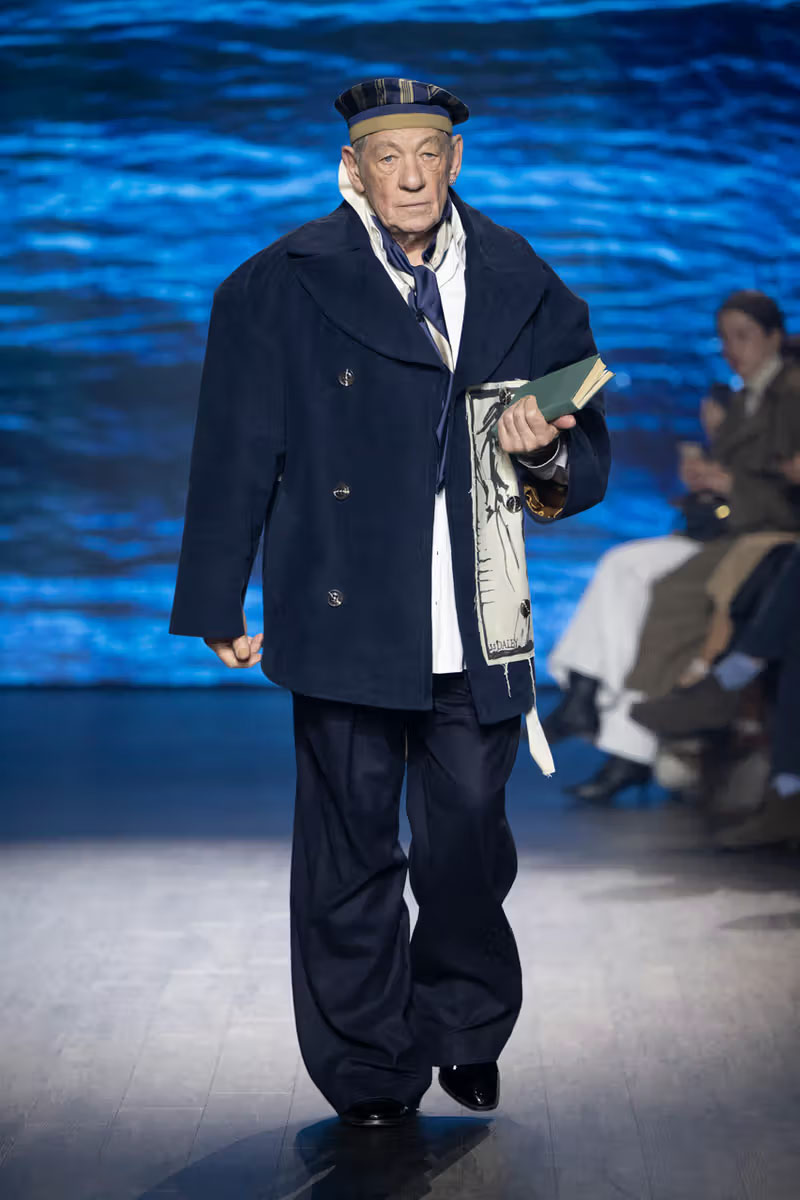 Ian McKellen makes surprise appearance on London Fashion Week runway