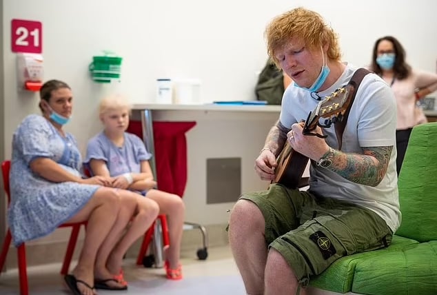 Ed Sheeran performs for sick children at Australian hospital during surprise visit