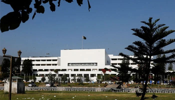 The outside view of the Parliament of Pakistan in Islamabad. — Reuters/File