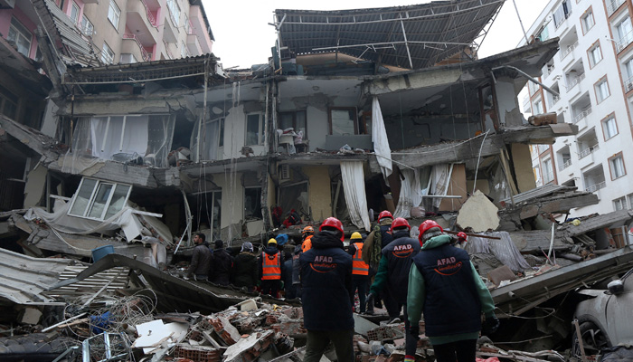 Rescuers search for survivors following an earthquake in Diyarbakir, Turkey February 6, 2023. — Reuters