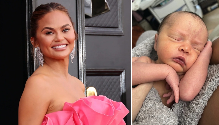 Chrissy Teigen drops cute snap with baby Esti, adds cryptic caption, ‘exhausted’