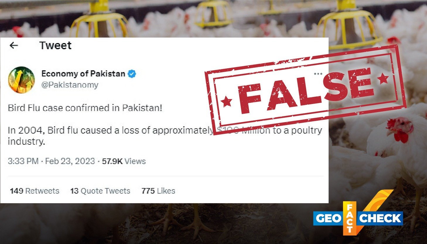 Factcheck Has Pakistan detected its first case of bird flu?