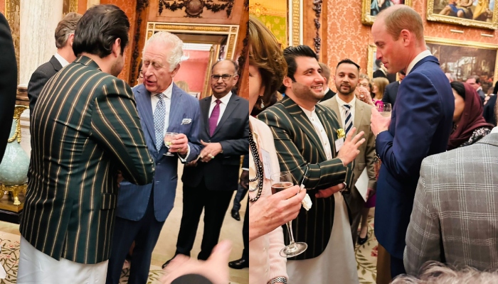 Well-known Pakistani businessman and PSL franchise Peshawar Zalmi’s owner Javed Afridi meeting with Prince William and King Charles III at Buckingham Palace. — Facebook/@JAfridiofficial