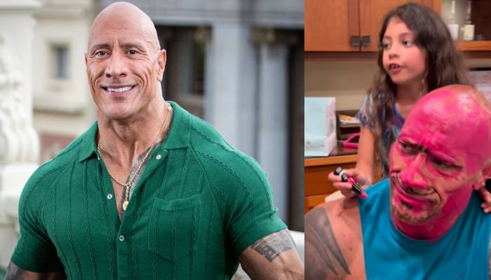 Dwayne The Rock Johnson gets a ‘makeover’ by his daughters: Watch