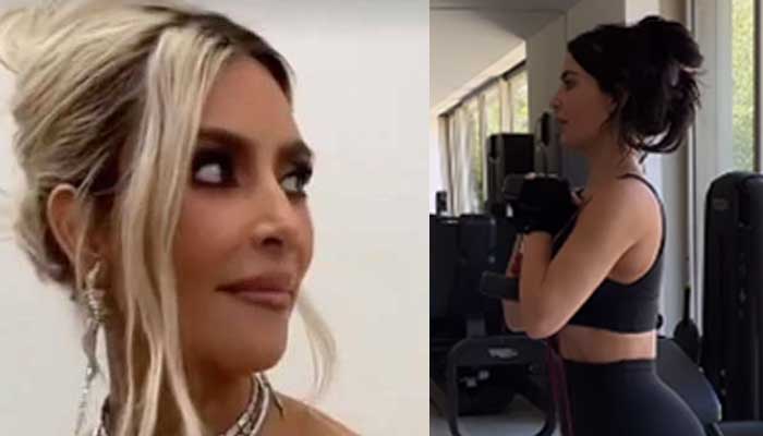 Kim Kardashian takes fans through steps of her morning weight workout