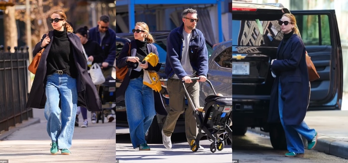 Jennifer Lawrence spotted out with husband and son in New York