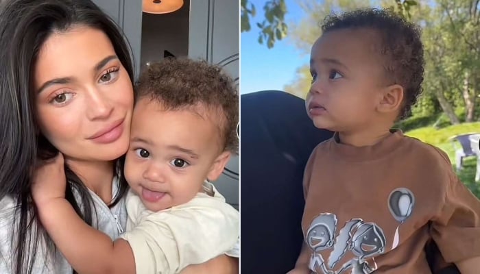 Kylie Jenner takes baby Aire to True Thompson’s 5th birthday bash, pics