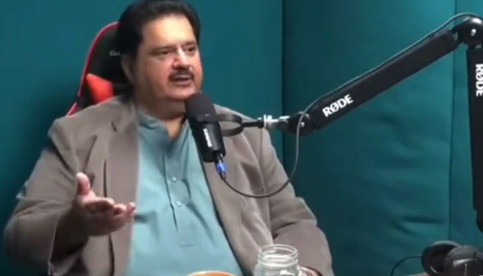 PPP leader Nabil Gabol faces public ire over his remarks during a recent YouTube interview. Screengrab of a Twitter video.