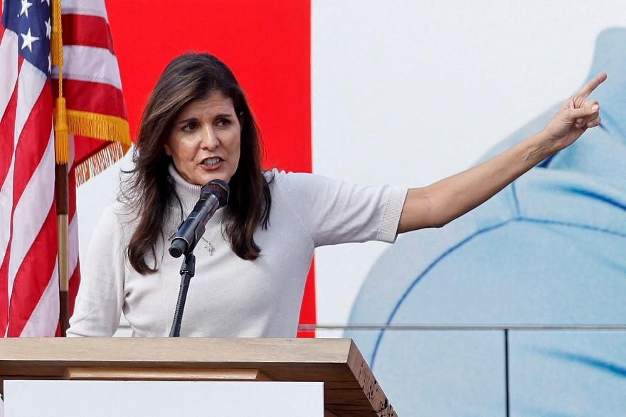 Image shows Nikki Haley speaking passionately.— Reuters/file