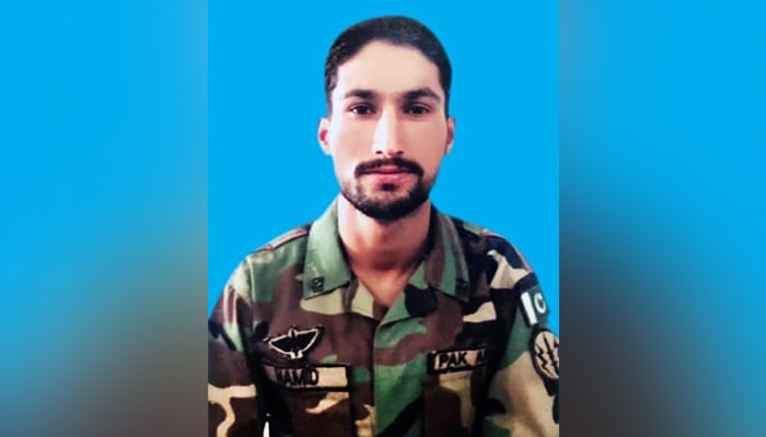 Sepoy Hamid Rasool, 31, a resident of Rawalpindi, embraced martyrdom during an operation in South Waziristan, on April 5, 2023. — ISPR