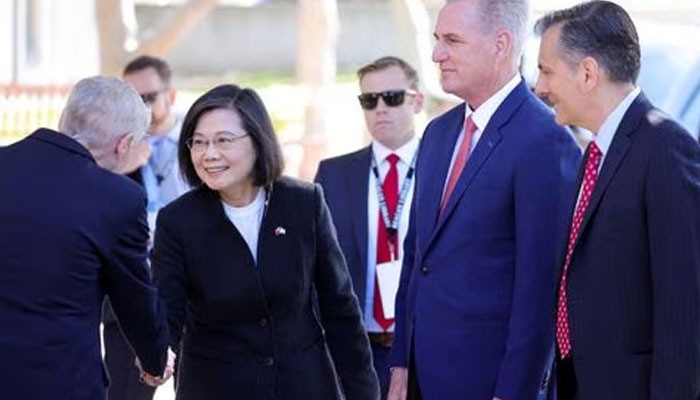 Taiwans President Tsai Ing-wen meets the U.S. Speaker of the House Kevin McCarthy at the Ronald Reagan Presidential Library in Simi Valley, California, US April 5, 2023. —Reuters