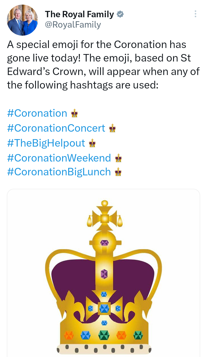 Special emoji for King Charles coronation goes live