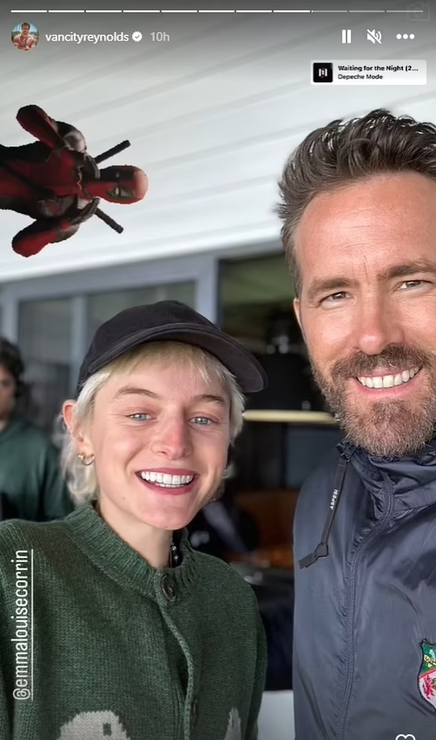 ‘The Crown’s Emma Corrin clicks selfie with Ryan Reynolds at Wrexham game