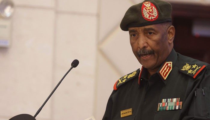 This photo shows Sudans Army chief Abdel Fattah al-Burhan speaking following the signing of an initial deal aimed at ending a deep crisis caused by last years military coup, in Khartoum. — AFP/File