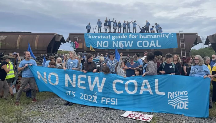 The group is urging Australias government to cancel all new coal projects.—RisingtideAustralia/Twitter