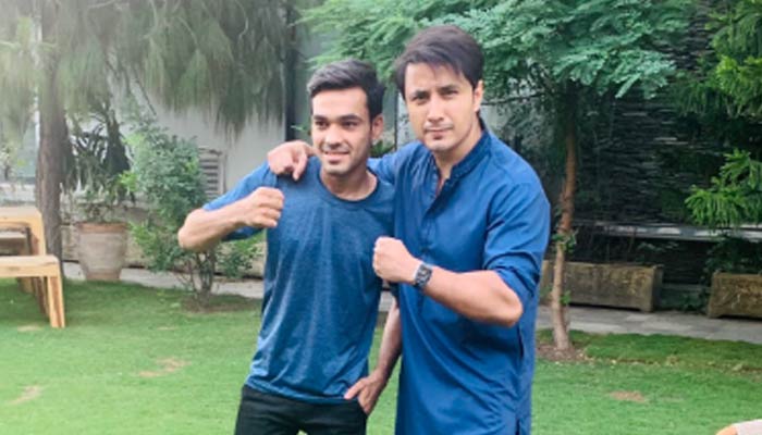 Agha Kaleem (Left) and Ali Zafar. — Twitter/@AghaKickboxer