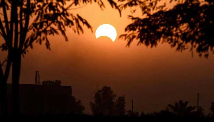 Moon covers the Suns surface casting shadow on the earth in a solar eclipse. — AFP/File