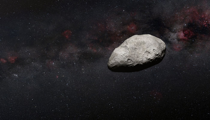 A representational image of an asteroid by the European Space Agency (ESA) shows a grey, irregularly-shaped asteroid, a rocky object that often safely passes Earth. — AFP/File