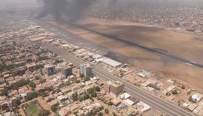 Smoke rises over the city as army and paramilitaries clash in power struggle, in Khartoum. — Reuters/File