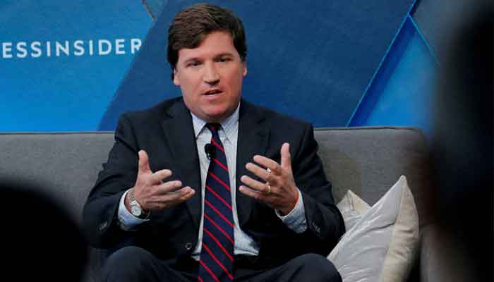 Fox personality Tucker Carlson speaks at the 2017 Business Insider Ignition: Future of Media conference in New York, US, November 30, 2017. —Reuters