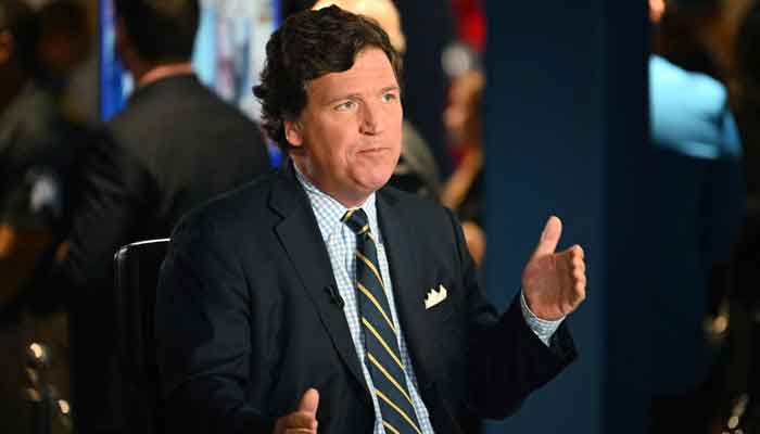 In this file photo taken on November 17, 2022 Tucker Carlson speaks during 2022 FOX Nation Patriot Awards at Hard Rock Live at Seminole Hard Rock Hotel & Casino Hollywood in Hollywood, Florida.—AFP