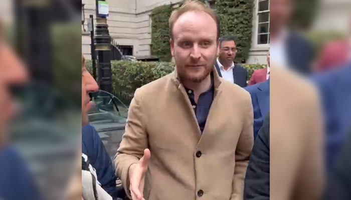 Labour Party politician and local councillor for Avenfield and Park Lane speaks to media in London, on April 27, 2023, in this still taken from a video. — Photo by author