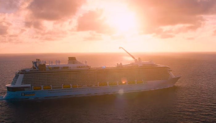The cruise ship Quantum of the Seas can be seen in this picture taken on April 29, 2023. — Screengrab/Royal Caribbean