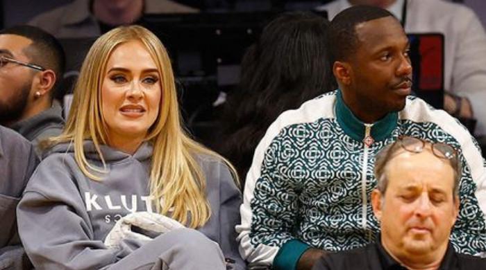 Adele shows off sporty side at LA game night with beau Rich Paul