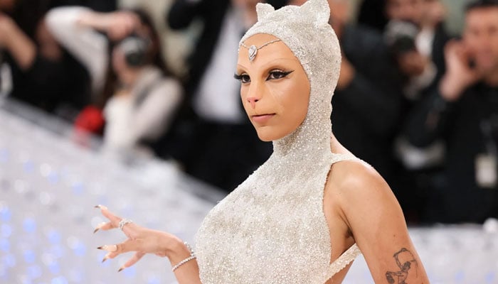 Doja Cat emulates Karl Lagerfeld's cat Choupette at Met Gala