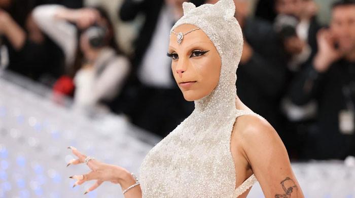 Doja Cat emulates Karl Lagerfeld's cat Choupette at Met Gala