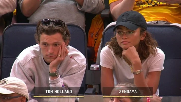 Tom Holland and Zendaya were spotted on a date at the NBA playoffs