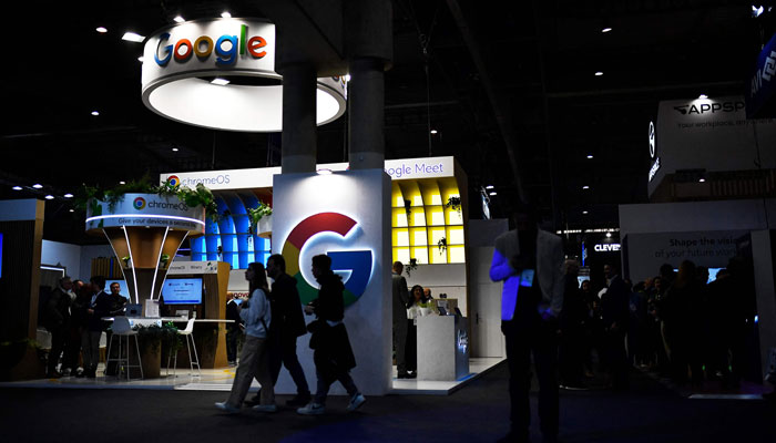 The picture shows Google LLCs stand on the opening day of the Integrated Systems Europe (ISE) in Barcelona. — AFP/File