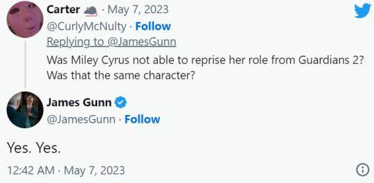 James Gunn addresses Miley Cyrus’ cameo in Guardians of the Galaxy Vol 3