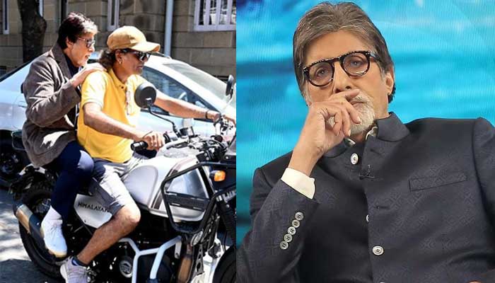 Amitabh Bachchan is being trolled for riding on a bike without a helmet