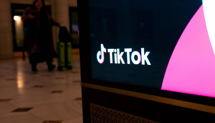 An advertisement for TikTok is displayed at Union Station in Washington, DC. — AFP/File