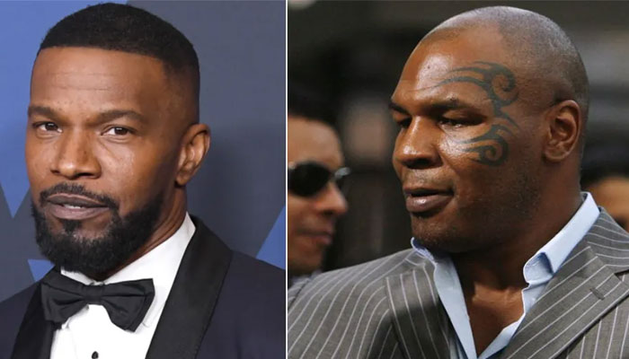 Jamie Foxx (L) and Mike Tyson (R)