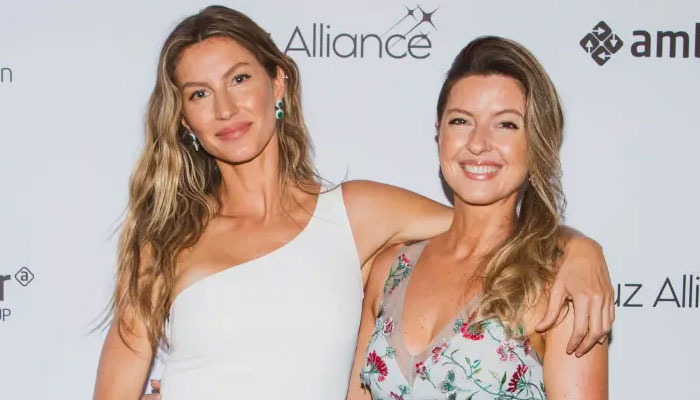 Gisele Bundchen gushes over twin sister in rare red carpet appearance