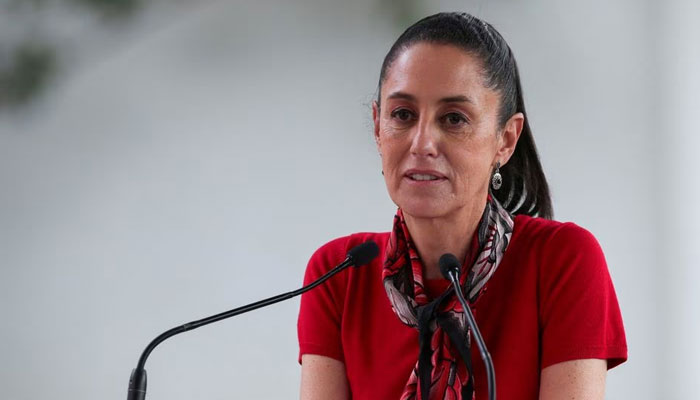 Mexico City Mayor Claudia Sheinbaum speaks during the opening of the first clinic exclusively for trans and non-binary people in Mexico City, Mexico October 1, 2021.—Reuters