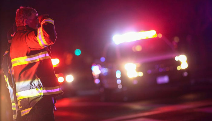 Law enforcement vehicles drive past in honour of a fallen Boulder police officer. — Reuters/File