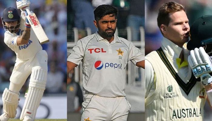 Virat Kohli (left), Babar Azam (middle) and Steve Smith (right) — ESPN Cricinfo