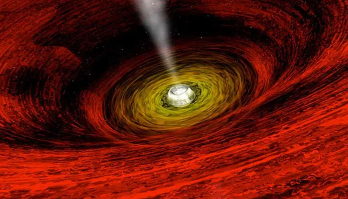 This animation illustrates the activity surrounding a black hole. While the matter that has passed the black holes event horizon cant be seen, material swirling outside this threshold is accelerated to millions of degrees and radiates in X-rays. Nasa Solar System Exploration/File