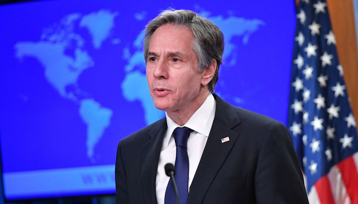 US Secretary of State Antony Blinken speaks during the release of the 2020 Country Reports on Human Rights Practices at the State Department in Washington, DC, US. — Reuters/File
