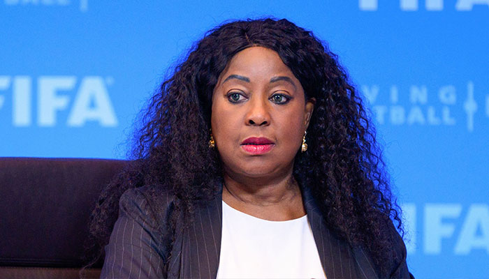 This handout photograph taken and released by FIFA on October 20, 2021, shows FIFA Secretary General Fatma Samoura attending a Council meeting at the Home of FIFA in Zurich. FIFA said on June 14, 2023.—AFP